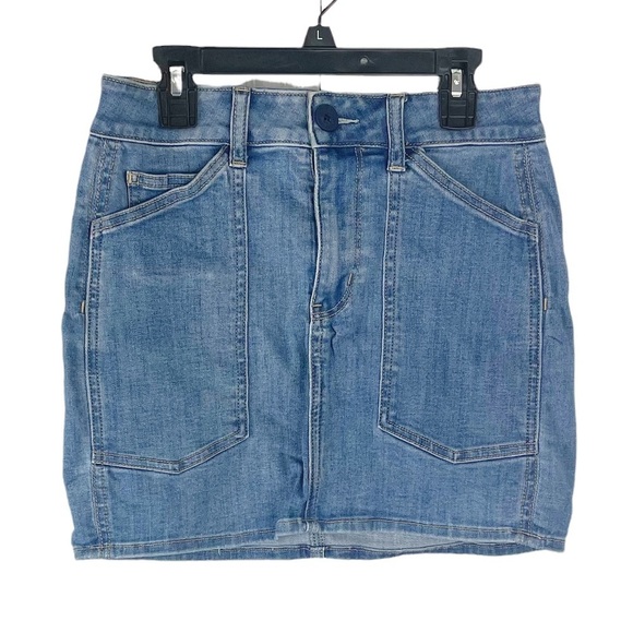 American Eagle Outfitters Hi Rise Mini Blue Jean Denim Skirt Shorts Size 2 - Picture 1 of 11